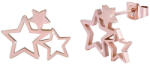Troli Cercei din oțel placat cu aur roz cu trei stele