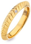 Hot Diamonds Inel modern placat cu aur cu diamant Jac Jossa Hope DR228 54 mm