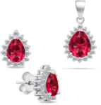 Brilio Silver Set fermecător de bijuterii cu pietre de zircon SET226WR (cercei, pandantiv)