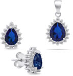 Brilio Silver Set fermecător de argint cu pietre de zircon SET226WB (cercei, pandantiv)