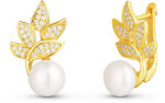 JwL Luxury Pearls Cercei frumoși din argint cu perle autentice și zirconii JL0827
