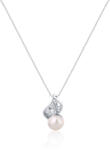 JwL Luxury Pearls Colier fin cu perlă adevărată și zircon JL0749 (lănțișor, pandantiv)