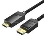 Vention DisplayPort/M -> HDMI 4K, szövet 5m, kábel (fekete) (HFKBJ) (HFKBJ)