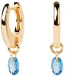PDPAOLA Cercei rotunzi placați cu aur cu pandantive Blue Lily Gold AR01-B94-U