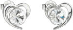 Evolution Group Cercei din argint cu cristale Swarovski inimă albă 31259.1