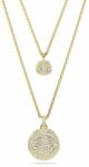 Swarovski Colier dublu placat cu aur Meteora 5683442