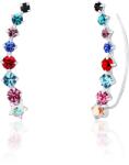 JwL Luxury Pearls Cercei drăguți longitudinali cu cristale colorate JL0742
