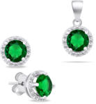 Brilio Silver Set de bijuterii strălucitoare din argint cu pietre de zircon SET230WG (cercei, pandantiv)