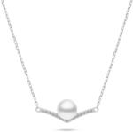 Brilio Silver Colier elegant din argint cu perle și zirconi NCL131W