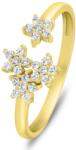 Brilio Silver Inel frumos deschis placat cu aur cu zircon RI072Y