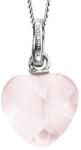 Engelsrufer RomanticColier din argint cu cuarț roz ERN-HEART-RQ (lănțișor, pandantiv)