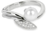 Silver Cat Inel elegant din argint cu zirconi și o perlă SC215 56 mm