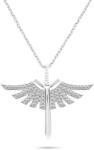 Brilio Silver Colier elegant din argint Sabie de înger cu zirconi NCL144W
