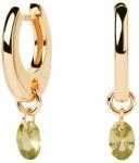 PDPAOLA Cercei rotunzi placați cu aur cu pandantive Green Lily Gold AR01-B91-U