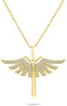 Brilio Silver Colier elegant placat cu aur Sabie de Înger cu zirconi NCL144Y