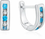 MOISS Cercei eleganți din argint cu cristale transparente si albastre E0000179