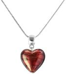 Lampglas Colier distinctiv Fire Heart cu aur de 24 carate în perlă Lampglas NLH23