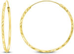 Brilio Silver Cercei rotunzi slefuiți și placați cu aur EA01Y. 3 cm