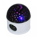 KlaussTech éjszakai fény zenével, 360 fokban forog, Bluetooth, hálózati tápegység vagy 3 x AAA, fehér (adrdnd295)