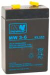 MW Акумулаторна батерия MW 3-6, 6V, 3Ah, AGM, F1 конектори (MW 3-6)