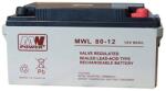 MWL Акумулаторна батерия MWL 80-12H, 12V, 80Ah, AGM, М6 конектори (80-12H)
