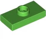 LEGO® 15573c36 - LEGO élénk zöld lap 1 x 2 méretű 1 bütyökkel - jumper, az alján bütyök aljzattal (15573c36)