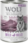 Wolf of Wilderness Wolf of Wilderness 10 + 2 gratis! 12 x 400 g Hrană umedă câini - Rață crescută în aer liber & vițel crescut