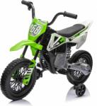 Beneo Motocicleta electrica MOTOCROSS, verde, baterie 12V, roti moi EVA (MOTO_CROSS_GREEN)