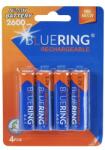 BLUERING Elem tölthető akku AA ceruza HR6 2600mah 4 db/csomag, Bluering® - eztkapdki