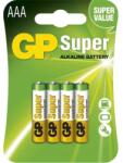 GP Batteries GP Super alkáli AAA (LR03) mikro ceruza elem 4db/bliszter (B1311)
