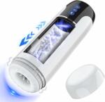 Paloqueth Ares Automatic Telescopic Masturbator with Vibrations & 3D Realistic Texture White