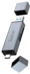 Spacer CARD READER extern SPACER, 4 in 1, interfata USB 2.0, USB Type C, citeste/scrie: SD, micro SD; extraconectori mama USB si Type-C, aluminiu, "SPCR-TYPEC-USB-01"(timbru verde 0.18 lei) (SPCR-TYPEC-USB-0