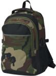 vidaXL 40 literes iskolai hátizsák fekete és terepszínű (91110)