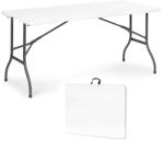 ModernHOME Összecsukható kerti asztal, 153x70x73.5 cm, fehér