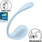 Satisfyer Smooth Petal - ou vibrator purtabil controlat prin aplicație (albastru) (4061504002743)