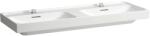 Laufen MEDA Dupla mosdó, 130 cm, 3 csaplyukkal, Fehér H8141120001081 (H8141120001081)
