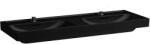 Laufen MEDA Dupla mosdó, 130 cm, 3 csaplyukkal, Fekete matt H8141127161081 (H8141127161081)