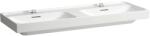 Laufen MEDA Dupla mosdó, 130 cm, 3 csaplyukkal, Matt fehér H8141127571081 (H8141127571081)
