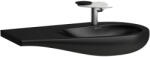 Laufen ILBAGNOALESSI Mosdó, 90 cm, pult bal oldalon, rejtett túlfolyóval, kerámia lefolyószelep takaróval, egy csaplyuk, középen, Fekete matt H8149767161041 (H8149767161041)
