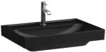 Laufen MEDA Mosdó, 65 cm, csiszolt alsó felülettel, túlfolyónyílás nélkül, egy csaplyukkal, Fekete matt H8161147161111 (H8161147161111)