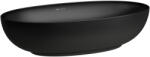 Laufen ILBAGNOALESSI Mosdótál, 70 cm, ovális, kerámia lefolyószelep takaróval, túlfolyónyílás nélkül, csaplyuk nélkül, Fekete matt H8189777161121 (H8189777161121)