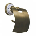Bemeta Kera WC papírtartó fedéllel 136x156x95 mm, bronz/kerámia 144712017 (144712017)
