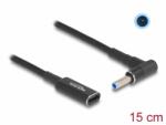 Delock Adaptor de incarcare laptop USB type C la HP 4.5 x 3.0 mm M-T 0.15m, Delock 60031 (60031)