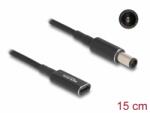 Delock Adaptor de incarcare laptop USB type C la HP 7.4 x 5.0 mm M-T 0.15m, Delock 60032 (60032)