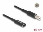 Delock Adaptor de incarcare laptop USB type C la Dell 7.4 x 5.0 mm M-T 0.15m, Delock 60037 (60037)
