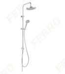 FERRO WIZARD állítható csúszkás zuhanyrendszer fej- és kézizuhannyal, kerek design, króm, NP45