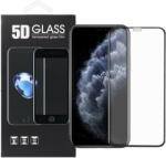 Apple 11 Pro Max / XS Max üvegfólia, tempered glass, előlapi, 5D, edzett, hajlított, fekete kerettel