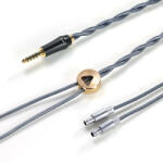 DD HIFI BC150B - Cablu pentru căști cu simetrie de argint, cu conector Pentaconn de 4, 4 mm. - 295cm - 2-Pin (Recessed) (DDHIFI-BC150B-2PRS-295)