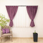 Hiko Set 2 draperii scurte cu doua benzi de prindere Hiko COMFY catifea mov, cu rejansa (10015316)