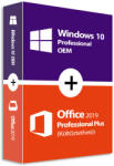 Microsoft Windows 10 Pro (OEM) + Office 2019 Professional Plus (Költöztethető) (Elektronikus licenc) (S-240103-0517)